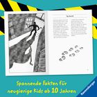 "Spannende Fakten für neugierige Kids ab 10 Jahren." zeigt einen Einbrecher in einem Haus mit seiner großen Schattenfigur.