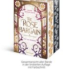 "The Rose Bargain: Hof der Dornen" von Sasha Peyton Smith, farbig gestaltete Buchrücken mit Rosenmustern.