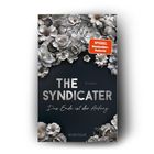 „THE SYNDICATER - Das Ende ist der Anfang“, von RuNyx. Graue und weiße Blumen auf schwarzem Hintergrund.