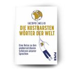 Titel: "Die kostbarsten Wörter der Welt". Illustration: Person hält einen Globusballon.