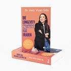 Buchtitel: "Die Longevity-Strategie für Frauen" von Dr. med. Viyan Sido. Abgebildet ist eine lächelnde Frau mit verschränkten Armen.