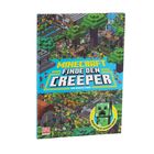 „MINECRAFT FINDE DEN CREEPER UND ANDERE MOBS“. Buntes Cover mit Pixel-Bäumen und Charakteren aus dem Spiel.