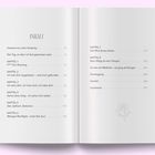 Inhalt: Vorwort, Kapitel 1-8, Danksagung, Quellen, Impressum. Rechts unten ist eine Rosenillustration.