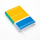 Titel: "Das blinde Licht" von Benjamín Labatut. Gelb, blaues Buchcover, weißer Buchrücken mit Lesebändchen.
