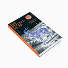 Buchtitel "Das Knistern im All" von Stephan Lohse. Illustration: Antilope vor Nachtlandschaft mit rotem Mond.