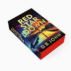 „RED STAR DOWN“ von D.B. John. Ein Thriller von Suhrkamp. Buchcover mit farbenfrohem Himmel und reflektierendem Wasser.