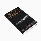 „MICHEL FOUCAULT, DIE HERMAPHRODITEN, SUHRKAMP“. Ein liegender Akt auf schwarzem Buchcover.