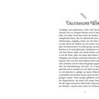 "Das strahlende Wunder" in geschwungener Schrift mit einer Feder darüber. Text beschreibt einen kalten, windigen Oktobertag.