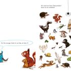 Text: „Wo steckt der kleine Siebenschläfer? Kannst du ihn entdecken?“ und „Pst! Die Lösungen findet ihr am Ende, ab Seite 41.“

Illustration von Tieren: Igel, Eichhörnchen, Spinne, Eule, Kaninchen, Fledermaus und viele andere Tiere in verschiedenen Posen.