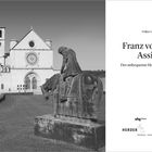 Texte: „Volker Leppin“, „Franz von Assisi“, „Der unbequeme Heilige“; Statue eines Reiters vor einer Kirche.