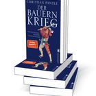 Buchcover: „Christian Pantle – Der Bauernkrieg. Deutschlands großer Volksaufstand.“ Illustration: Kämpfer mit Hellebarde.