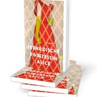 „Irene Dische. Prinzessin Alice. Roman.“ Ein Buchstapel mit rotem, rautenförmigem Covermotiv und grünen Handschuhen.