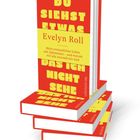 Covertext: "DU SIEHST ETWAS, DAS ICH NICHT SEHE". Untertitel: "Mein erstaunliches Leben mit Aphantasie". Bücherstapel.