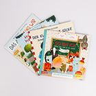 Vier Kinderbuchcover: "SO BIN ICH", "DER KLEINE", "DAS SIND WIR"; bunte Illustrationen mit Tieren und Kindern.