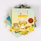 Titel: "Die kleine Hummel Bommel - Alles mit Honig".  
Illustration: Hummel im Kochoutfit mit Kochutensilien.