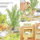 „Jetzt sind alle wach.“ „Wedle mit den Händen und mache Schsch!“ “Zähl sie mal, wie viele sind es?“ Bäuerin, Hühner, Kühe.