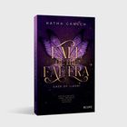 „FALL OF THE FAE ERA“ von Katha Gansch. Lila Schmetterlingsflügel und Sterne auf dunklem Hintergrund.