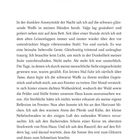 Kapitel 1: Der Text beschreibt eine Szene mit einer schwarzen Waffe, Mondphasen-Symbolen und einer melancholischen Reflexion.