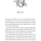Seite 1. Kapitelüberschrift: "HAYES". Illustration eines Feuerwehrhelms mit Blättern. Text über Winterwetter, Feuerwehrarbeit.