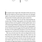 "1", darunter ein verzierter Fliesstext: Ein Gefühl der Gleichgültigkeit ersetzt die Angst. Eine Auktion, ein Brandzeichen und Schmerz.