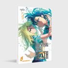 Kapitel 139: Rückkehr. Eine freudige Umarmung, jemand bringt Geschenke. Hinweise auf Hokkaido und Kekse. Manga-Stil.