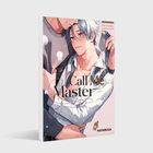 „Call Me Master“ steht in geschwungener Schrift. Zwei Personen in einer emotionalen Szene; eine hält locker eine Krawatte.