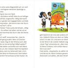 Textseiten 24-25: Kinder in Fußballtrikots besprechen Taktik mit Wetterkarte. Starker Wind wird erwähnt.