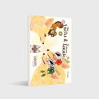 "Der Fuchs & der kleine Tanuki 6" steht auf einem Buchcover mit stilisierter Illustration von Tieren mit bunten Schleifen.