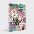 Aufschrift „Volume 21“. Illustration eines Charakters mit rosa Haaren und herausgestreckter Hand in dynamischer Pose.