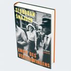 Auf dem Buchcover steht „SLOBODAN ŠNAJDER, ENGEL DES VERSCHWINDENS“. Schwarz-weißes Foto von Menschen in Bewegung.