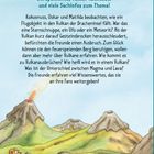 "Abenteuer & Wissen – ein spannendes Vulkan-Abenteuer und viele Sachinfos zum Thema!" zeigt Vulkane, ein Tier grillt.
