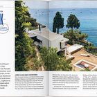 Im Haus von Eileen Gray. Südfrankreich. In aller Kürze für Architektur- und Designliebhaber. Haus am Meer mit Bäumen.