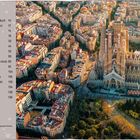 "Inhalt" und Kapitelübersicht. Luftaufnahme einer Stadt mit der Sagrada Familia, umgeben von dicht bebauten Häuserblocks.