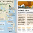 **Erste Orientierung**: Karte mit Sehenswürdigkeiten in Helsinki. 

**Perfekte Tage**: Empfehlungen für Tagesausflüge und Wochenendaktivitäten.

Links Details zu Tempeliaukio-Kirche und Amos Rex, rechts Bild der Zentralbibliothek Oodi.