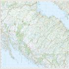 Schweden Karte, rote Sterne für Highlights, Marco Polo Logo, Straßen und geografische Details, Flagge von Schweden.