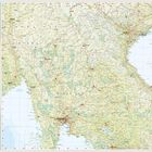 Landkarte von Südostasien, hervorheben: Thailand, Vietnam, Laos, Kambodscha. "MARCO POLO" Logo links unten.