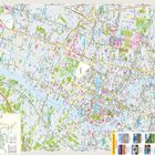 Titel: Bangkok. Links: Marco Polo Logo, QR-Code. Stadtkarte mit Straßen, Flüssen, Parks; unten kleines U-Bahn-Netzwerk.