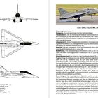 ADA (HAL) TEJAS MK.1A/MK.2, Abmessungen: Spannweite 8,20 m, Länge 13,20 m. Zwei Skizzen eines Kampfjets und Foto eines Flugzeugs.