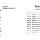Impressum und Inhaltsverzeichnis. Kapitel über Golf-Modelle, Vorwort und Nachbemerkung mit Seitenzahlen. Links Impressum.