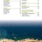 Inhaltverzeichnis mit Ländern und Themen wie Frankreich, Italien, Balkan. Unten ein Küstenfoto mit klarem Wasser und Felsen.