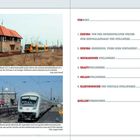 Links: Zwei Fotos von Bahnhöfen. Rechts: Inhaltsverzeichnis mit Themen über Stellwerke, Vorwort und Quellenverzeichnis.