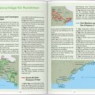 Vorschläge für Rundreisen: Provence und Camargue (14 Tage), Von Menton auf die Îles d'Hyères (7 Tage), Durch die Haute-Provence (10 Tage). Karten zeigen Reiserouten.