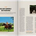 **3 TOUREN DURCH DIE TOSKANA:** Beschreibung von drei Wanderungen mit Details zu Orten und Sehenswürdigkeiten. Bilder zeigen eine farbenprächtige Landschaft.