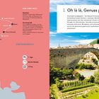 „Oh là là, Genuss pur!“ Reisen durch Südfrankreich, 7 Tage, Mai bis Oktober, 117 km. Karte und Landschaftsbild.