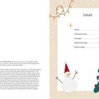 Inhalt: Rätsel 4, Weihnachtsquiz 82, Lösungen 163, Spielanleitungen 180, Spielvorlagen 181. Illustration mit Schneemann und Weihnachtsbaum.