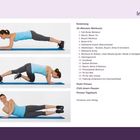 Inhalt: Einleitung, 10-Minuten-Workouts, Stuhl-Fitness, Chill-down-Pausen, Fitness-Tagebuch. Frau zeigt Fitness-Übungen.