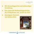 Text: Mit 24 Ausklappseiten und aufwendiger Veredelung. Nostalgisch illustriert von Barbara Behr.  
