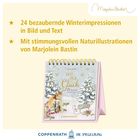 "24 bezaubernde Winterimpressionen in Bild und Text. Mit stimmungsvollen Naturillustrationen von Marjolein Bastin." Ein Kalender.