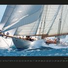 Zahl 1, Zahlenreihe 1-31, "ELENA Saint Barths Bucket Regatta"; ein Segelschiff auf stürmischer See mit weißen Segeln.