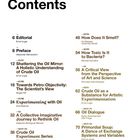 "Contents: Editorial, Preface, Shattering the Oil Mirror, Towards Petro-Objectivity, Experimenting with Oil, and more."